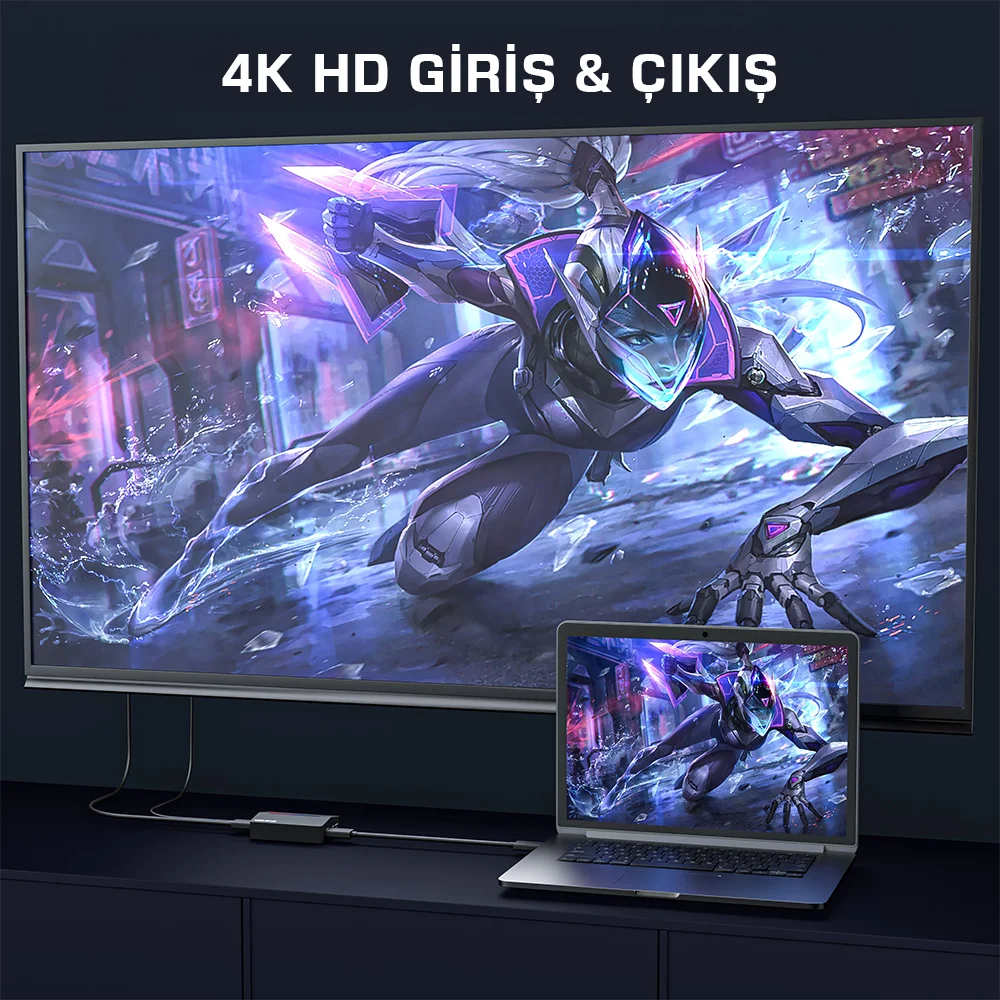 Fifine V3 ile gecikmesiz 1080p 120Hz pass-through özelliği