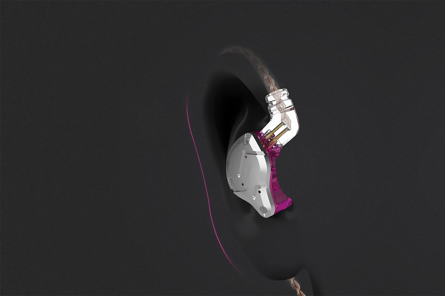 KZ ZS10 Pro'nun kulağa tam oturan ergonomik yapısı