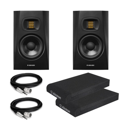 ADAM Audio T5V Stüdyo Referans Monitörü + Hoparlör Süngeri + Ses Kartı Bağlantı Kablosu Paketi (ÇİFT) - 1