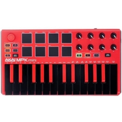 Akai Mpk Mini 3 25 Tuş Kırmızı Midi Klavye - Akai