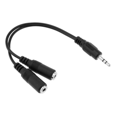 AKG Çift 3.5mm Dişi Jack - 3.5mm Erkek Jack Stereo Y Kablo - 1