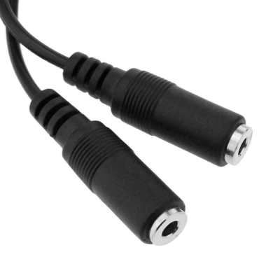 AKG Çift 3.5mm Dişi Jack - 3.5mm Erkek Jack Stereo Y Kablo - 2