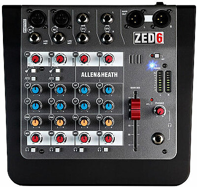 Allen & Heath ZED-6 6 Kanallı Kompakt Analog Mikser - 1