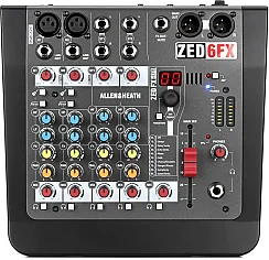 Allen & Heath ZED-6FX Efektli 6 Kanallı Kompakt Analog Mikser - Allen & Heath