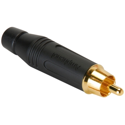 Amphenol ACPR Siyah RCA Konnektör - 1