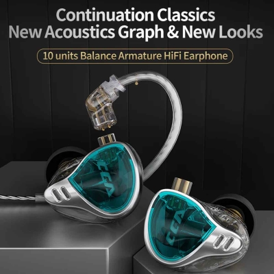 CCA CA10 10 Dengeli Armatür HiFi In-ear Monitör Kablolu Kulak İçi Kulaklık - 6