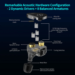 CCA Hydro 2DD+8BA HiFi In-ear Monitör Kablolu Kulak İçi Kulaklık - 9