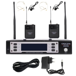 Decon DM-520YH ÇİFT Yaka Headset Kafa Tipi Kablosuz Mikrofon - Decon