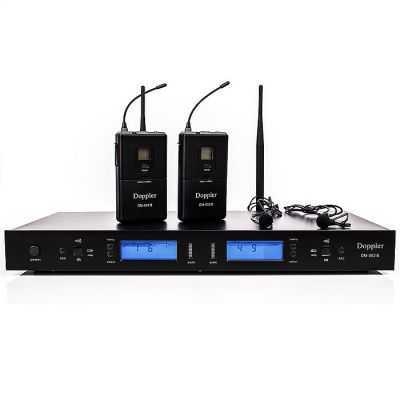 Doppler DM-502B Dijital UHF Çift Yaka Kablosuz Telsiz Mikrofon - 1