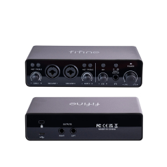 Fifine Ampli 3 USB Stüdyo Ses Kartı 2 Giriş 2 Çıkış 24bit/192kHz Windows/MAC/IOS/Android - 3