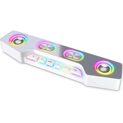 Fifine Ampligame A16 Bluetooth Oyuncu Bilgisayar RGB Hoparlör Beyaz - 1