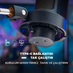 Fifine Ampligame A8T USB Yayıncı Bilgisayar Mikrofonu - 7