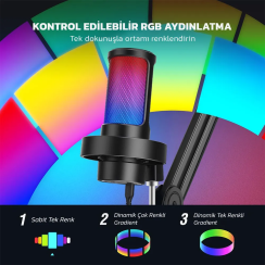 Fifine Ampligame A8T USB Yayıncı Bilgisayar Mikrofonu - 8