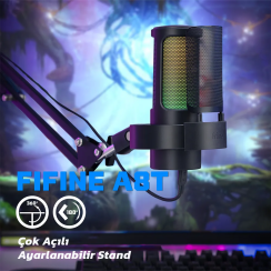 Fifine Ampligame A8T USB Yayıncı Bilgisayar Mikrofonu - 6
