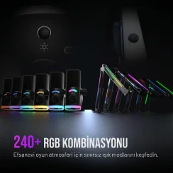 Fifine Ampligame AM8PROT Dinamik USB/XLR Mikrofon Seti (RGB Mikrofon Sehpası ile) - 10
