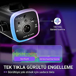 Fifine Ampligame AM9 Hibrit USB/XLR Yayıncı Mikrofon Seti - 5