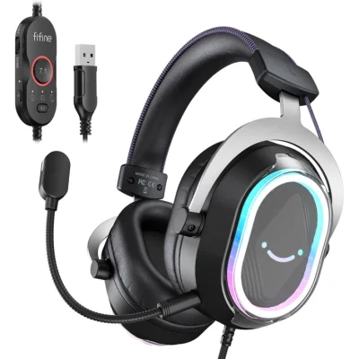Fifine Ampligame H13 Mikrofonlu 7.1 RGB Oyuncu Kulaklığı - 1