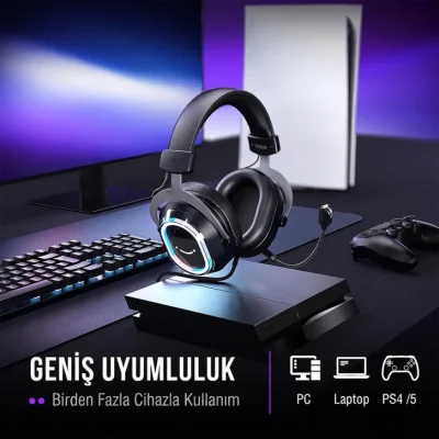 Fifine Ampligame H13 Mikrofonlu 7.1 RGB Oyuncu Kulaklığı - 5