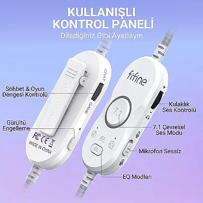 Fifine Ampligame H16 Mikrofonlu 7.1 Oyuncu Kulaklığı - 6