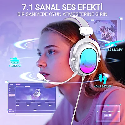 Fifine Ampligame H16 Mikrofonlu 7.1 Oyuncu Kulaklığı - 10
