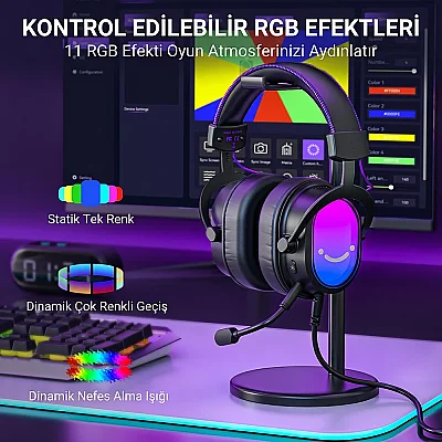 Fifine Ampligame H16 Mikrofonlu 7.1 Oyuncu Kulaklığı - 18