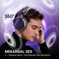 Fifine AmpliGame H18V 7.1 Surround Open-Back Oyuncu Kulaklığı - 3