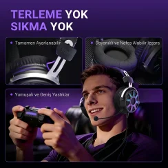 Fifine Ampligame H19 Mikrofonlu 7.1 RGB Oyuncu Kulaklığı - 5