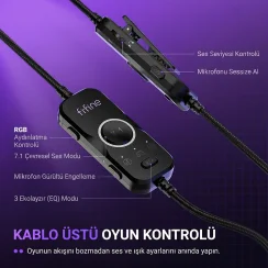 Fifine Ampligame H19 Mikrofonlu 7.1 RGB Oyuncu Kulaklığı - 9