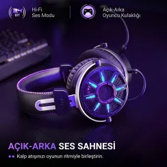 Fifine Ampligame H19 Mikrofonlu 7.1 RGB Oyuncu Kulaklığı - 10