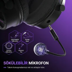 Fifine Ampligame H19 Mikrofonlu 7.1 RGB Oyuncu Kulaklığı - 11