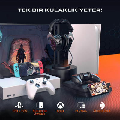 Fifine Ampligame H3 Mikrofonlu RGB Oyuncu Kulaklığı - 5