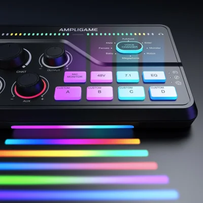 Fifine Ampligame SC8 USB Oyuncu Ses Mikseri - 15