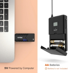 Fifine K031B Kablosuz USB Youtuber Yaka Mikrofonu - 3