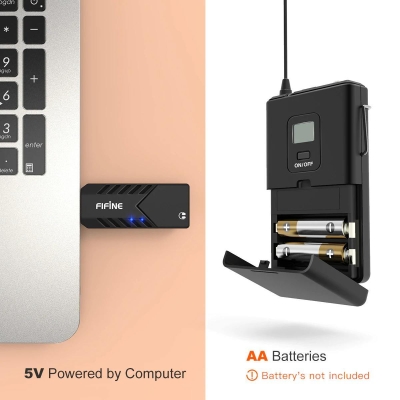 Fifine K031B Kablosuz USB Youtuber Yaka Mikrofonu - 3