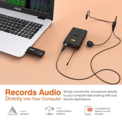 Fifine K031B Kablosuz USB Youtuber Yaka Mikrofonu - 6