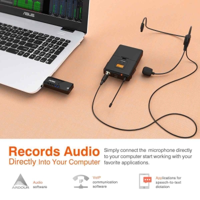 Fifine K031B Kablosuz USB Youtuber Yaka Mikrofonu - 6