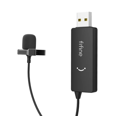 Fifine K063 USB Ses Kartlı Youtuber Bilgisayar Yaka Mikrofonu - 2