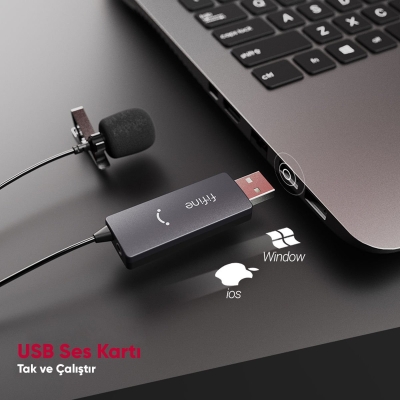 Fifine K063 USB Ses Kartlı Youtuber Bilgisayar Yaka Mikrofonu - 4