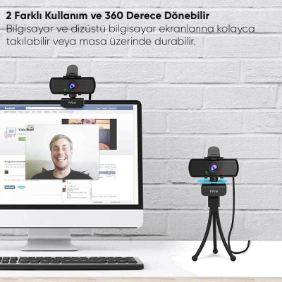 Fifine K420 2K HD Yayıncı - PC - OBS - Zoom - Skype - Bilgisayar Kamerası - 4