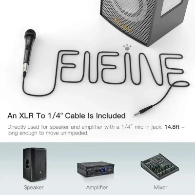 Fifine K6 Kablolu - Açma/Kapama Tuşlu - Profesyonel - Vokal - Karaoke Dinamik Mikrofon - 6