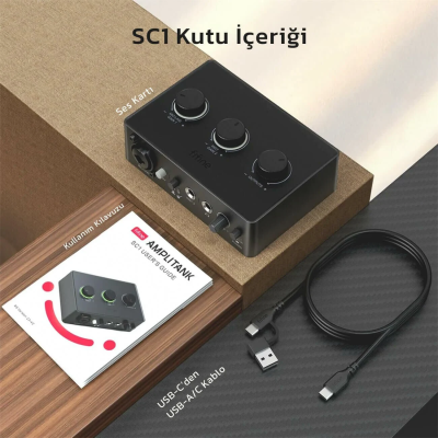 Fifine Ampli1 (SC1) USB Ses Kartı - 6