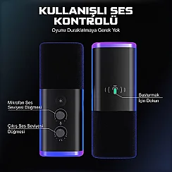 Fifine TAM8 XLR/USB RGB Dinamik Oyuncu Mikrofon Seti - 7
