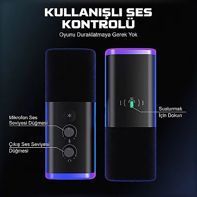 Fifine TAM8 XLR/USB RGB Dinamik Oyuncu Mikrofon Seti - 7