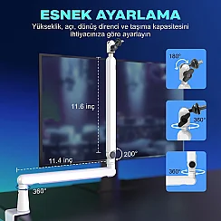 Fifine TAM8 XLR/USB RGB Dinamik Oyuncu Mikrofon Seti - 13