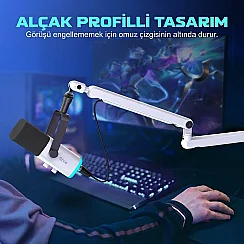 Fifine TAM8 XLR/USB RGB Dinamik Oyuncu Mikrofon Seti - 16