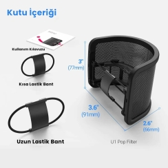 Fifine U1 Metal Pop Filtre - Pop Filter - 3