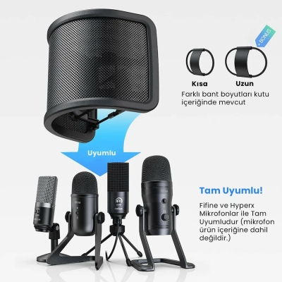 Fifine U1 Metal Pop Filtre - Pop Filter - 4