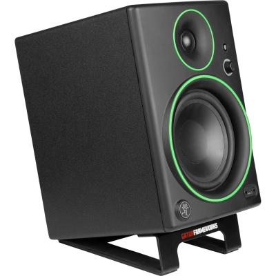 Gator Frameworks GFW-SPKSTMNDSK-WDG | Desktop Speaker Wedge Stand Pair - 4