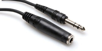 Hosa 1/4'' TRS (F) - 1/4'' TRS (M) Kulaklık uzatma kablosu, 7.5 Mt. - 1
