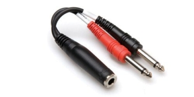 Hosa 1/4'' TRS (F) <-> Dual 1/4'' TS (M) Stereo Breakout kablo - 1